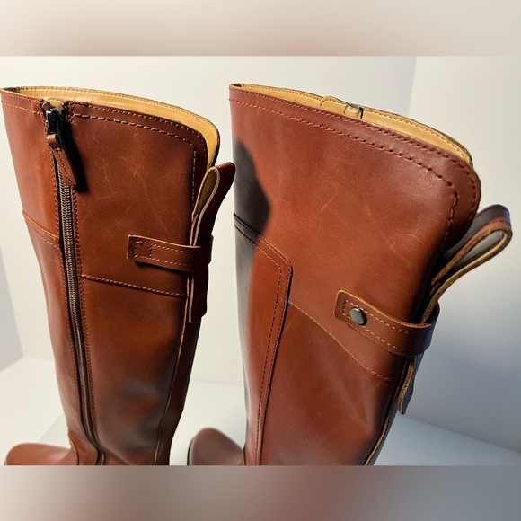 Franco Sarto Genuine Leather Upper Knee-High Boots US sz 6 Color: Cognac - Picture 7 of 14